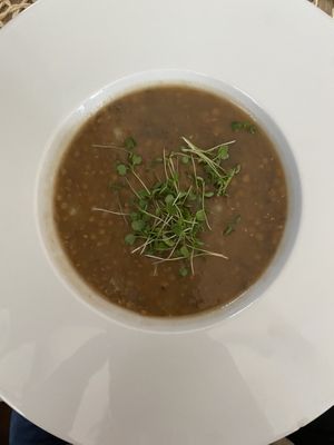 Lentil soup  at Pan GhEA in Milan