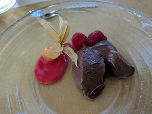 chocolate dessert at Pan GhEA in Milan