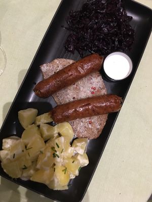 At the vegan Oktober Fest at Pan GhEA in Milan