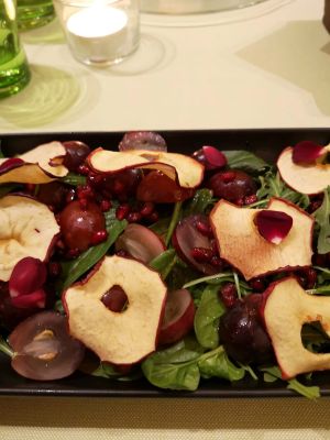 Raw salad starter at Pan GhEA in Milan