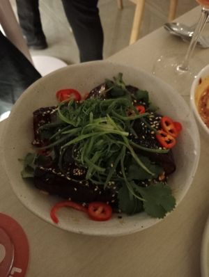 Miso eggplant at Light Years in Newcastle