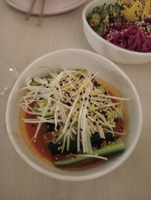 Hot and sour cucumber at Light Years in Newcastle