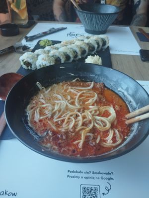 Ramen and sushi at Unagi Sushi and Bar in Krakow