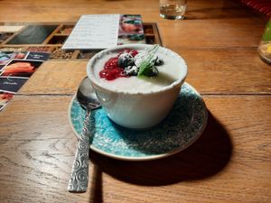 Veganer Nachtisch - eine Art ,,Milchreis" at Pizzaria Banderas in Bayerisch Eisenstein