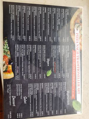 New menu at Pizzaria Banderas in Bayerisch Eisenstein