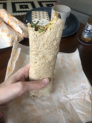 Super-green falafel wrap  at Hummus Brothers in Abu Dhabi