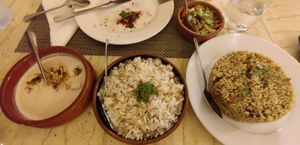 Traditional jordanian dishes made vegan at Jordan Heritage Restaurant - مطعم ارث الاردن in Amman
