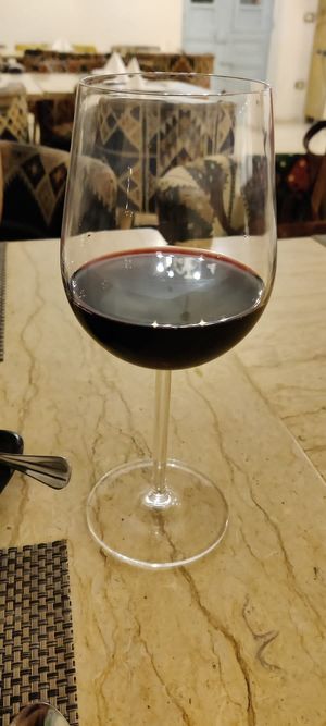 Glass of jordanian wine at Jordan Heritage Restaurant - مطعم ارث الاردن in Amman