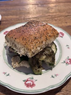 Foccacia mit Grillgemüse  at little green kitchen - Kunibertsviertel in Cologne