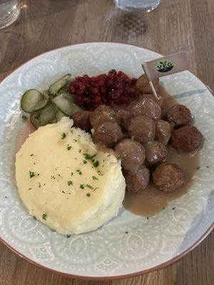 Vegan meatballs  at Meatballs For The People in Stockholm