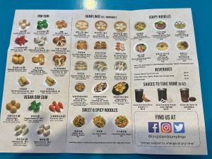 Menu and updated pricing, Oct 2025  at Long Island Dumplings in New York City