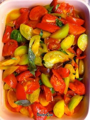 marinated heirloom tomates at UVA in Bogota