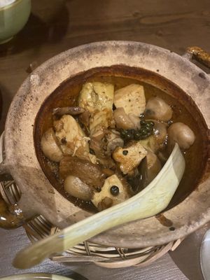 Vegan sausage with tofu and mushrooms  at Be An Vegetarian Café in Ho Chi Minh City