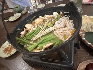 Hot pot  at Be An Vegetarian Café in Ho Chi Minh City