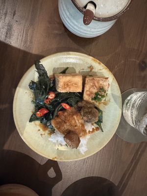 Hanoi tofu  at Be An Vegetarian Café in Ho Chi Minh City
