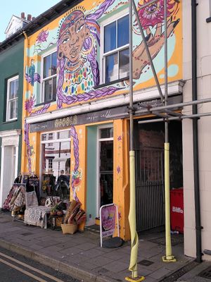 Outside the café (May 2025) at Angola Art Café - Caffi Celf Angola in Aberystwyth