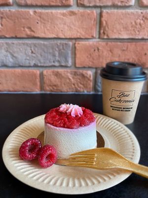 Panna Cotta z malinami ❤️ at Bez Cukrzenia in Gdansk