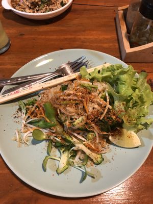 pad thai  at Charlie and Lek Health Restaurant in Pai