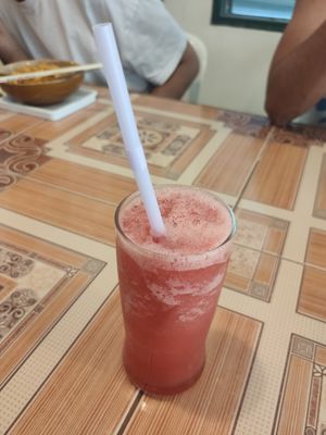 Watermelon and lime juice at Charlie and Lek Health Restaurant in Pai