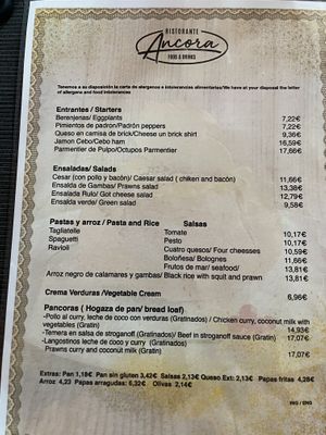 Preguntar por opciones veganas  at Ancora in La Palma