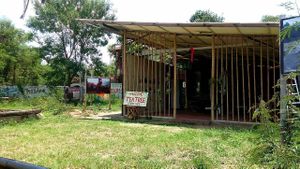 Outside the restaurant at The Tea Tree Cafe in Chiang Mai