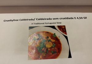 Simple menu at Princesa do Castelo in Lisbon