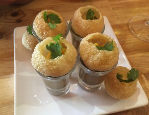 Pani puri at Princesa do Castelo in Lisbon