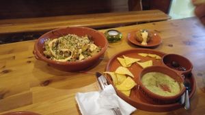 tacos with hummus, quinoa dish at Princesa do Castelo in Lisbon