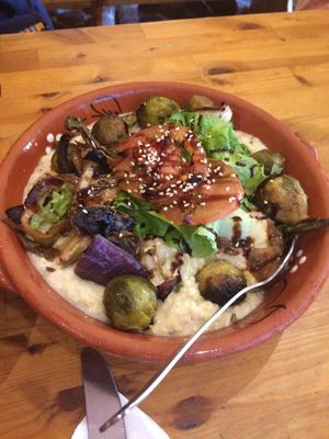 Risotto with roasted vegetables - my favourite part of the meal.  at Princesa do Castelo in Lisbon