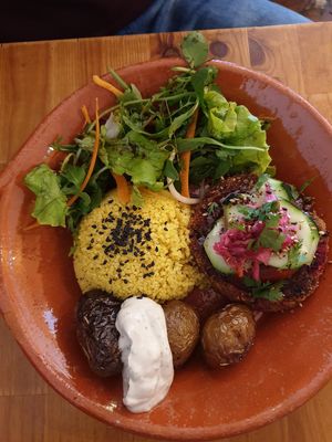 bean burger at Princesa do Castelo in Lisbon