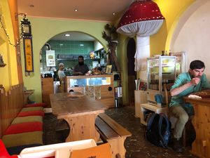 Indoor, outdoor seating and counter service.  at Princesa do Castelo in Lisbon