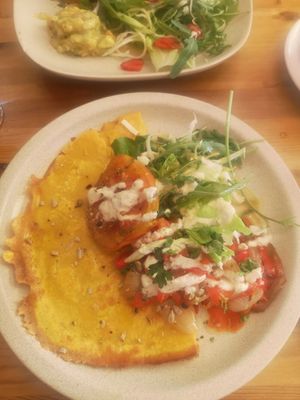 Vegan omelette at Princesa do Castelo in Lisbon