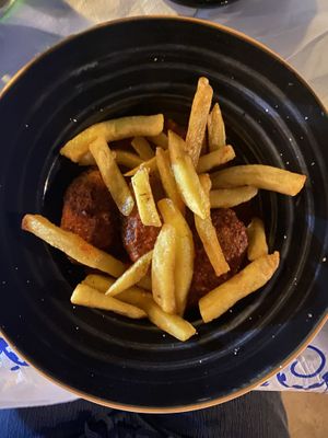 Chickpea Balls with Fries  at Vezuvios - Βεζουβιος in Crete
