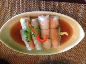Spring rolls at Lemongrass in Fairbanks