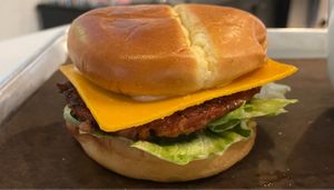 Plant-based Cheeseburger  at Omni Kitchen + Bar in Langley