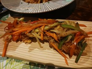 Tostones con verduras (vegan) at Cuba Bar Albir in Albir