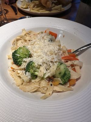 With vegan Parmesan  at Fairfield House Hotel in Ayr