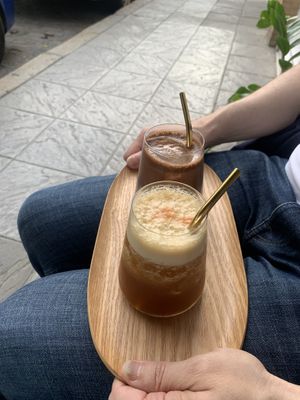 Selva and cold chocolate  at Selva Coffee in Sevilla