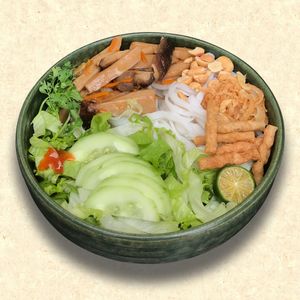 Vegan mixed Pho - Hanoian Artisan Rice Noodle at Tu Chau Veggie - Vegan Banh mi in Hanoi