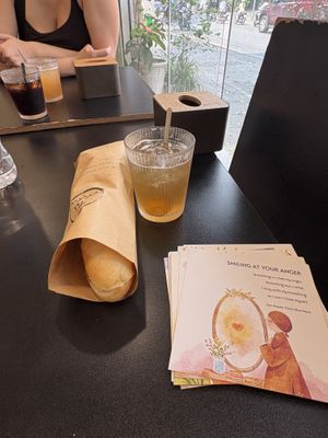 Bahn Mi & kombucha  at Tu Chau Veggie - Vegan Banh mi in Hanoi