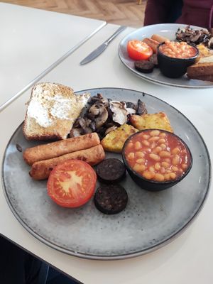 Vegan breakfast at A'bout Thyme in Glossop