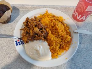 Planted Kebab mit Bulgur (das war überraschend lecker) at Mensa Ernst-Abbe-Platz in Jena