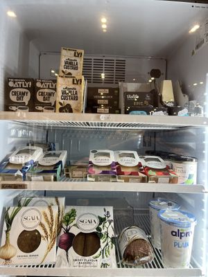 Chilled vegan products  at Truffles Zero Waste in Pontyclun