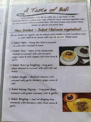 Menu 2  at Smiling Buddha Restaurant in Karangasem