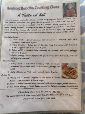 Menu 3  at Smiling Buddha Restaurant in Karangasem