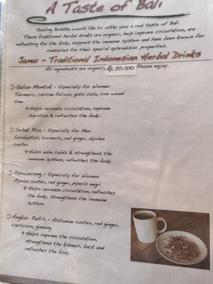 Menu 5  at Smiling Buddha Restaurant in Karangasem