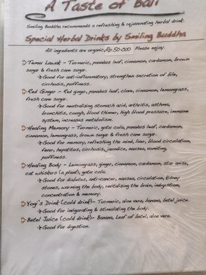 Menu 6  at Smiling Buddha Restaurant in Karangasem