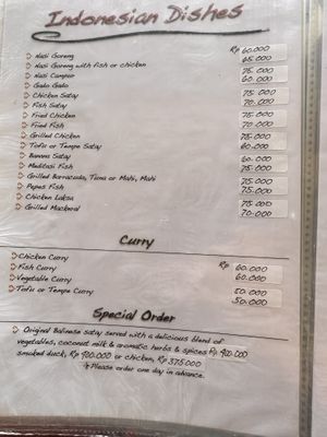 Menu 7  at Smiling Buddha Restaurant in Karangasem