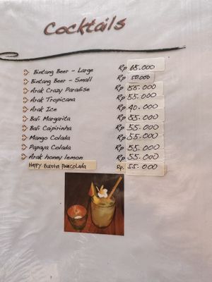 Menu 11  at Smiling Buddha Restaurant in Karangasem