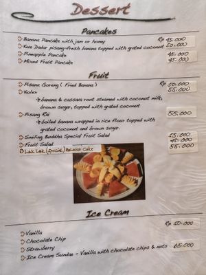 Menu 12  at Smiling Buddha Restaurant in Karangasem